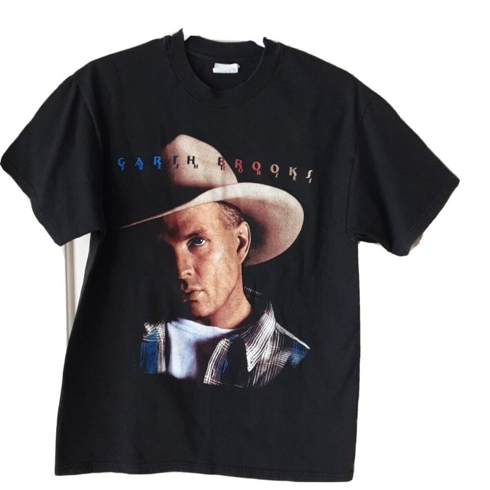 Vintage Garth Brooks Fresh Horses 90's Tour Tee Shirt EUC sz Large Hanes Beefy T